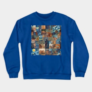 Van Gogh Paintings Mashup Crewneck Sweatshirt